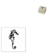 Zee Paard Hout Art Stamp Rubberstempel (Gestempeld)