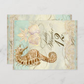 Zee Paard Kuststrand - Tafelnummer Briefkaart (Voorkant / Achterkant)