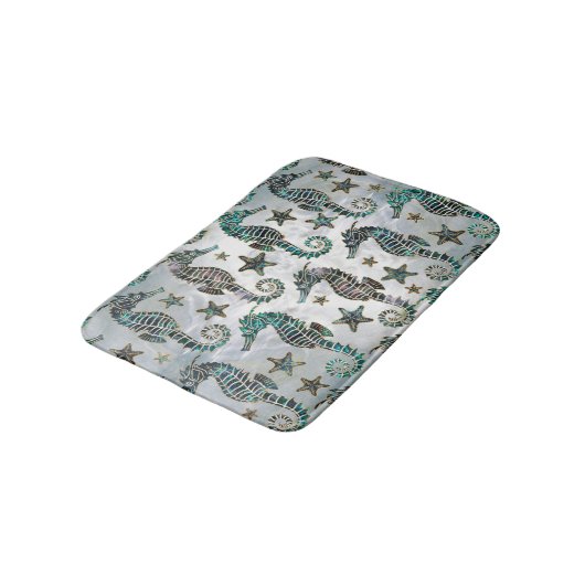 Zee paard Staarvis Abalone Pattern Badmat (Gekanteld)