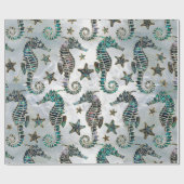 Zee paard Staarvis Abalone Pattern Cadeaupapier (Vlak)