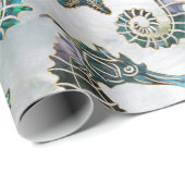 Zee paard Staarvis Abalone Pattern Cadeaupapier (Rol Hoek)