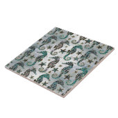 Zee paard Staarvis Abalone Pattern Tegeltje (Zijkant)