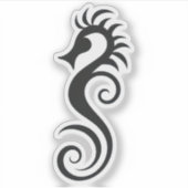 Zee Paard Zwart Sticker (Voorkant)