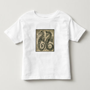 Zee-paarden (m/v op papier) kinder shirts