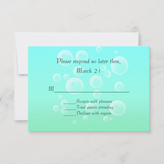 Zee paarden Modern Wedding RSVP Kaart (Voorkant)