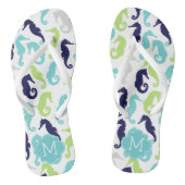  Zee Paarden Patroon monogram Teenslippers (Voetbed)