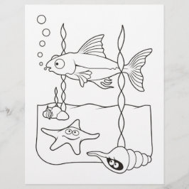 Zee pagina met pagina Kleurboek levensscène