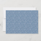 Zee Paisley Pattern Stormy Blue Monogram Notitiekaartje (Achterkant)