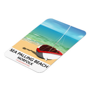 Zee Palling Beach Norfolk strand poster Magneet