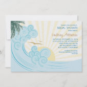 Zee Palms Beach Bruids Douche Uitnodigingen (Voorkant)