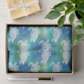 Zee - Papier met blauw Aqua-weefsel (Geschenk)