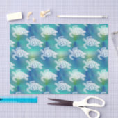 Zee - Papier met blauw Aqua-weefsel (Craft)