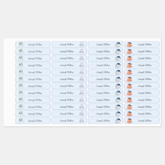 Zee Piraten Kinderdagverblijf Naam Kleding Labels (Vel)