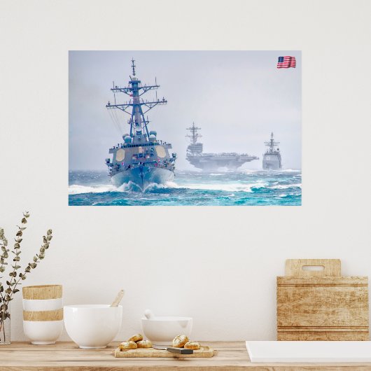 ZEE POWER - US Naval Vessels Poster (Keuken)