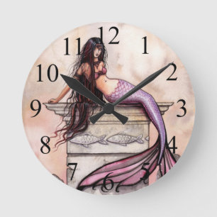 Zee Princess Mermaid Fantasy Art Wall klok