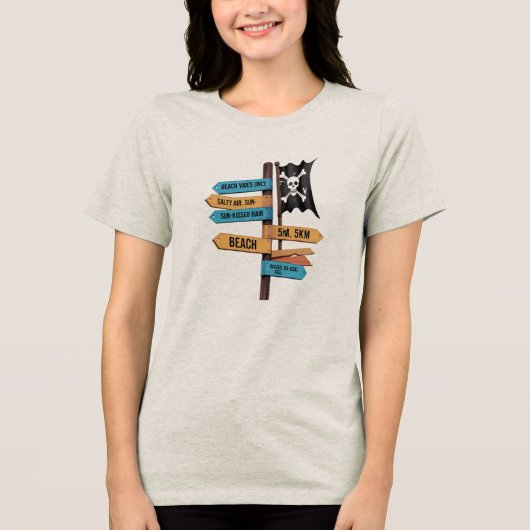 Zee Rebel Vibes - Beach Sign Adventure T-shirt (Voorkant)