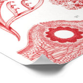 Zee Red Alga, Florideae Rotalgen, door Ernst Haeck Poster (Hoek)