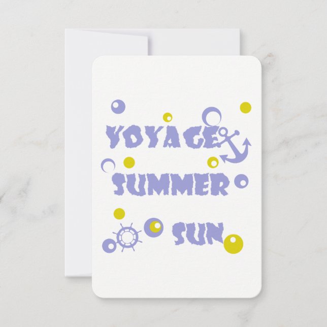 Zee, reizen, zomer (Voorkant)