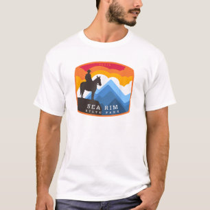 Zee Rim State Park Texas TX Paardensport Badge T S T-shirt