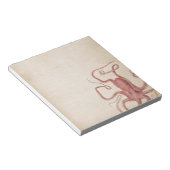 Zee Roos Roze Steampunk Octopus Natuur Notitieblok (Schuin)