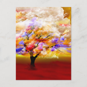 Zee rozen van Lenny wolken surrealistisch Briefkaart