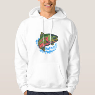 Zee-run Cutthroat Jachtend op Chrome Forel Hoodie