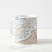 Zee Schelp Bij Het Strand Zand Koffiemok (Voorkant links)