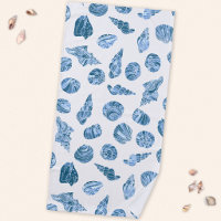 Zee Schelp Waterverf Naustisch Kust Blauw