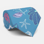 Zee schelpdierenkaart badhanddoekset kind flip stropdas (Opgerold)