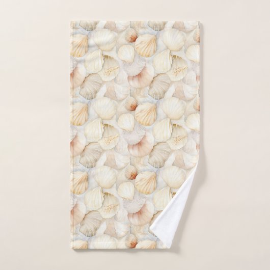 Zee Schelpen Crème Zand Ivoor Strand Bad Handdoek (Handdoek)