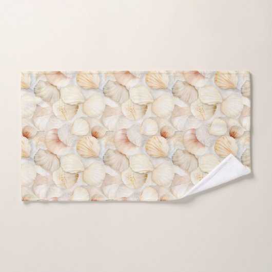 Zee Schelpen Crème Zand Ivoor Strand Bad Handdoek (Handdoek)