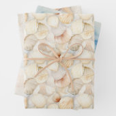 Zee Schelpen Crème Zand Ivoor Strand  Inpakpapier Vel (In situ)