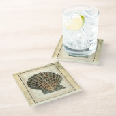 Zee Scheppen van de Shore Glazen Onderzetter (Schuin)