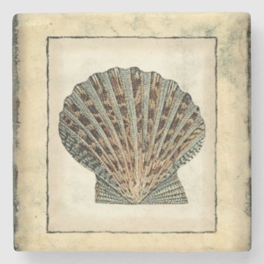 Zee Scheppen van de Shore Stenen Onderzetter (Voorkant)