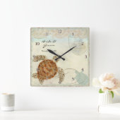 Zee schilder Moderne kustzeekuiken stijl Vierkante Klok (Huis)