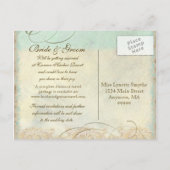 Zee schilder Moderne kustzeekust Aankondigingskaart (Achterkant)