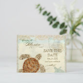 Zee schilder Moderne kustzeekust Aankondigingskaart (Staand voorkant)