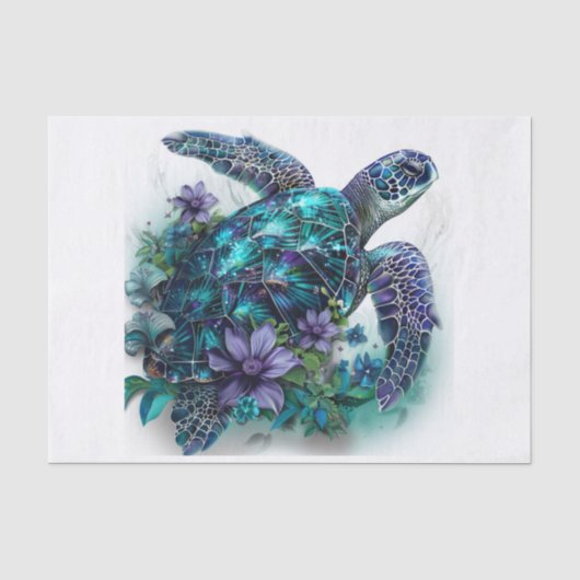 Zee Schildpad6 Tissuepapier (Voorkant)