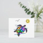 Zee Schildpad #1 Briefkaart (Staand voorkant)