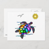 Zee Schildpad #1 Briefkaart (Voorkant / Achterkant)