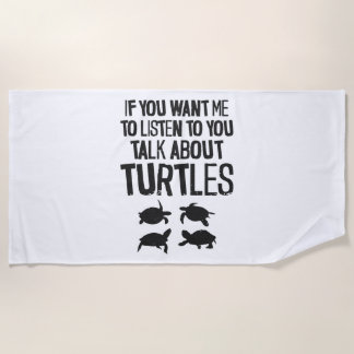 Zee schildpad als je me wilt strandlaken