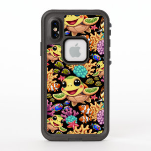 Zee Schildpad Baby Gelukkig en schattig personage