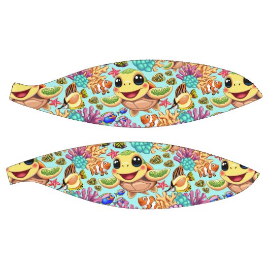 Zee Schildpad Baby Gelukkig en schattig personage Basketbal (Panelen)