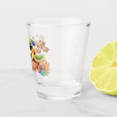 Zee Schildpad Baby Gelukkig en schattig personage Shot Glas (Rechts)