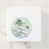 Zee Schildpad - baby shower Bedankjes Labels (In situ)