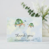 Zee schildpad - baby shower bedankt (Staand voorkant)