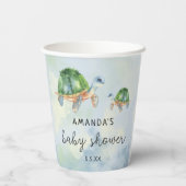Zee Schildpad - baby shower Papieren Bekers (Achterkant)