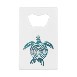 Zee schildpad bespaart de schildpad kredietkaart flessenopener