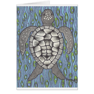 Zee schildpad blauw