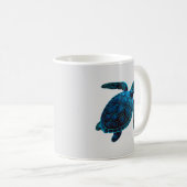 Zee schildpad, blauw koffiemok (Voorkant rechts)